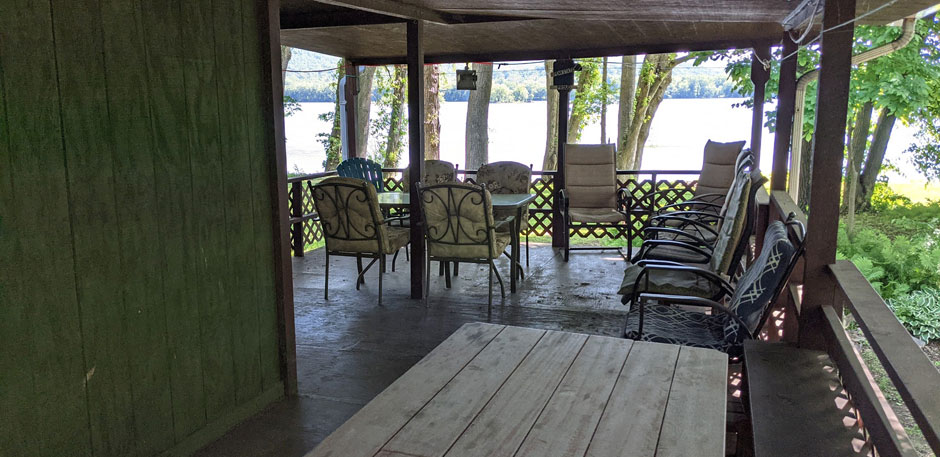 Outside view from the deck - Musky Lodge Susquehanna River Vacation Rental in Pennsylvania